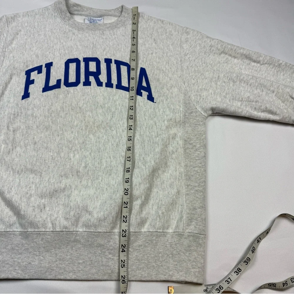Champion Reverse Weave Florida Gators Crewneck Sweatshirt Sz Small Heathered B9 - Picture 8 of 8